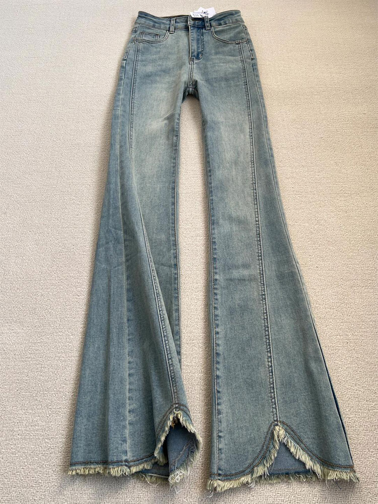 Mom Jean High Rise - Осенние винтажные расклешенные джинсы Y2k в