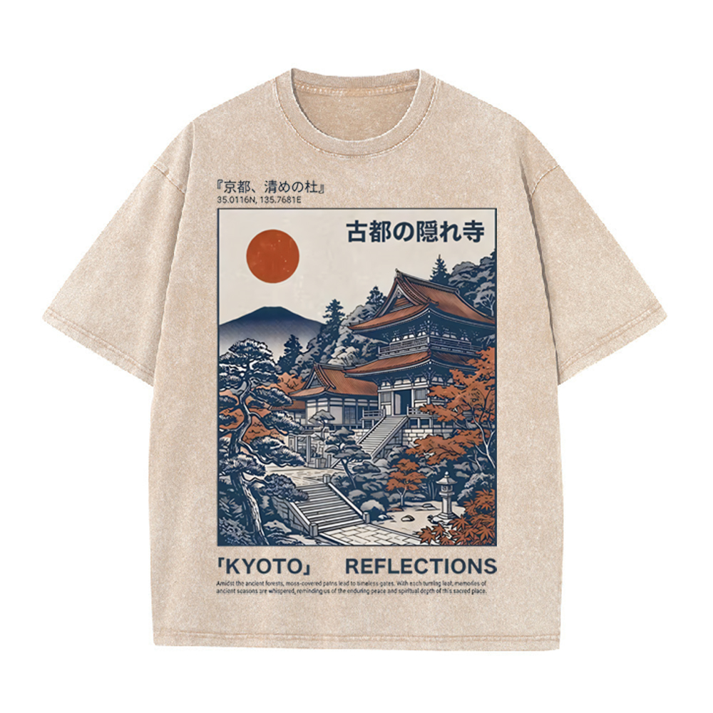 Vintage Fashion Kyoto - Футболка оверсайз с винтажным принтом «Японский