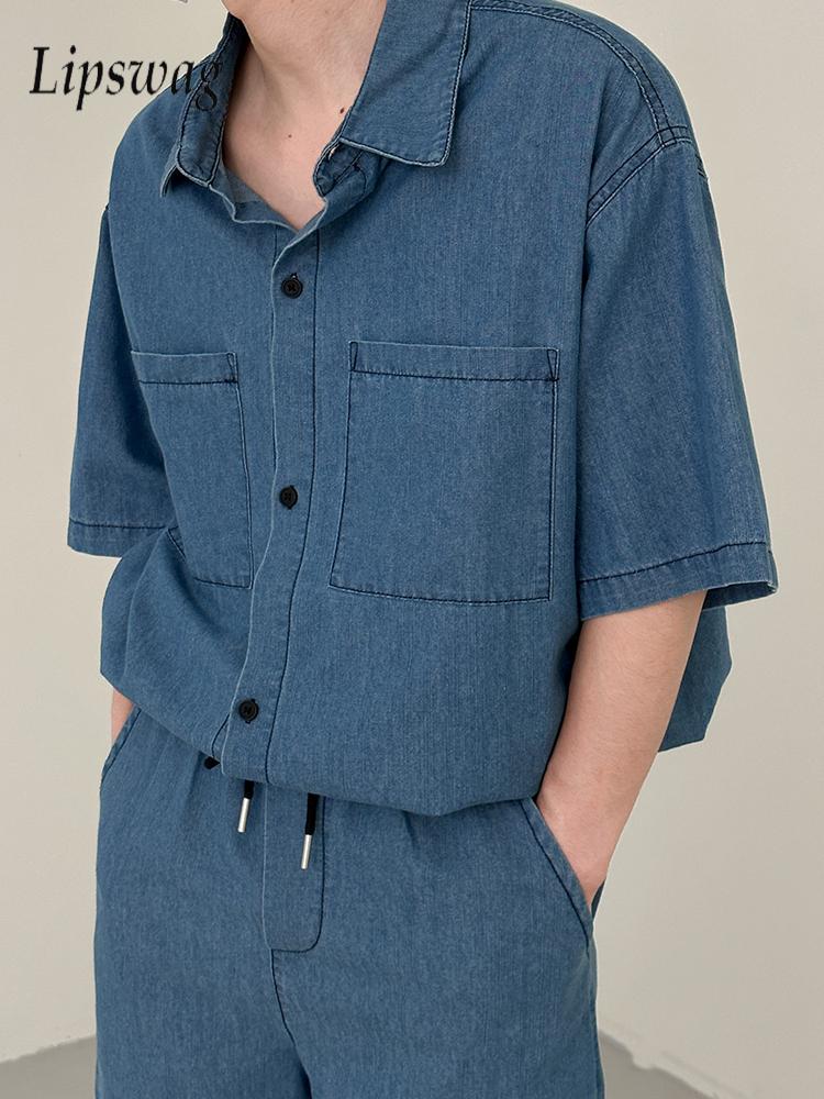 Vintage Fashion Outfits Men - Мужской винтажный джинсовый костюм из двух