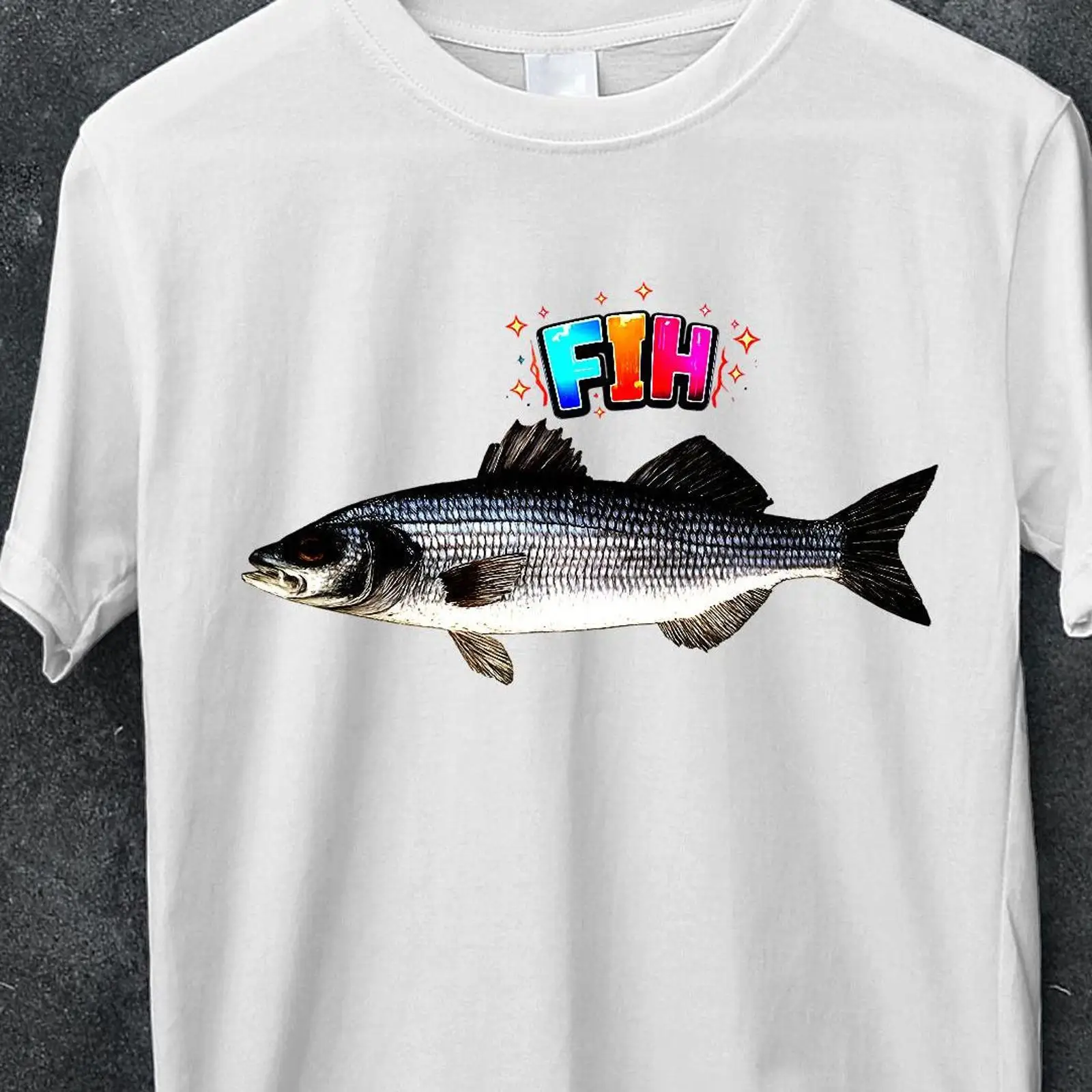 Vintage Fashion Gen Z - Футболка с мемом Fih Fish: Забавный,