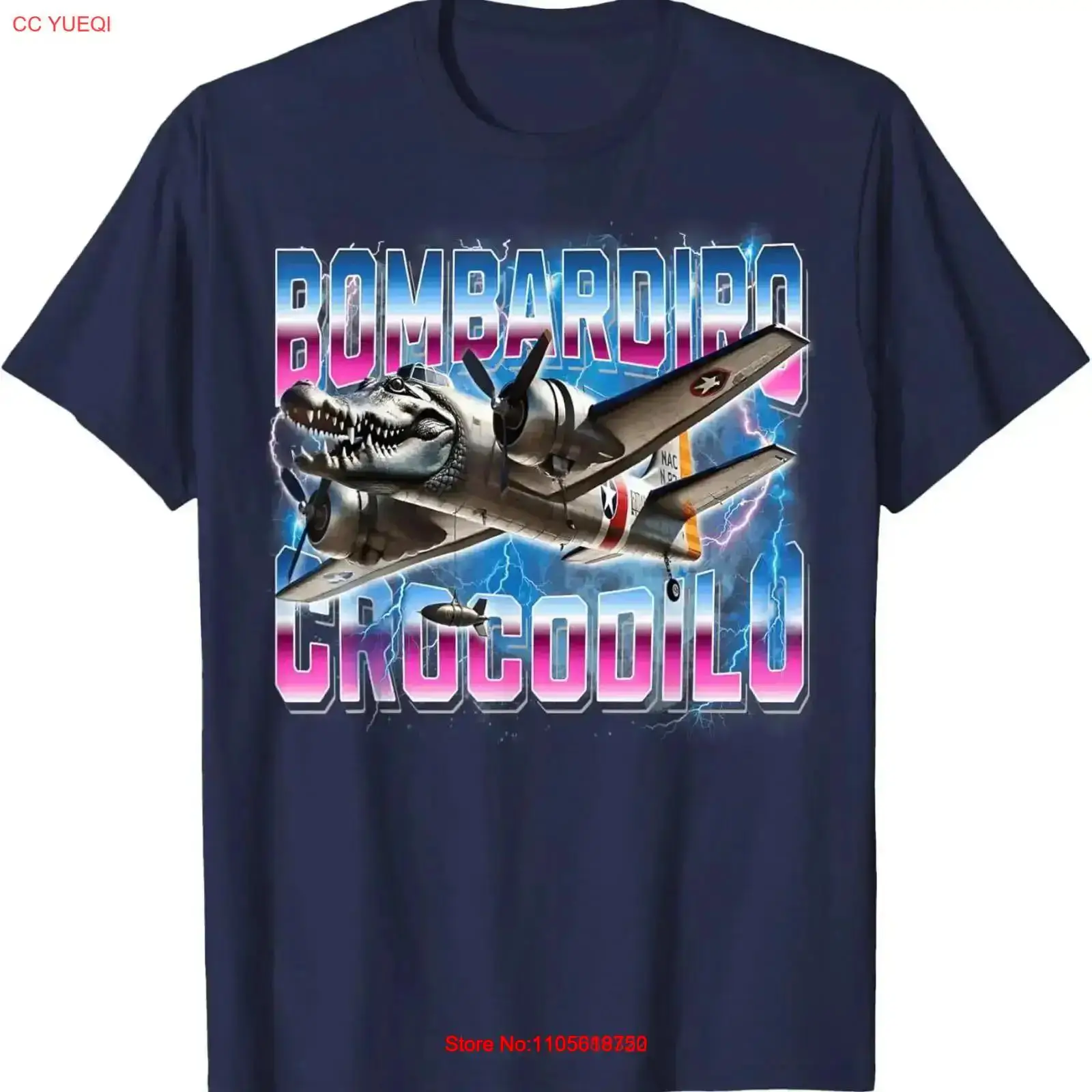 Vintage Fashion Gen Z - Футболка Bombardiro Crocodilo Italian Brainrot Funny