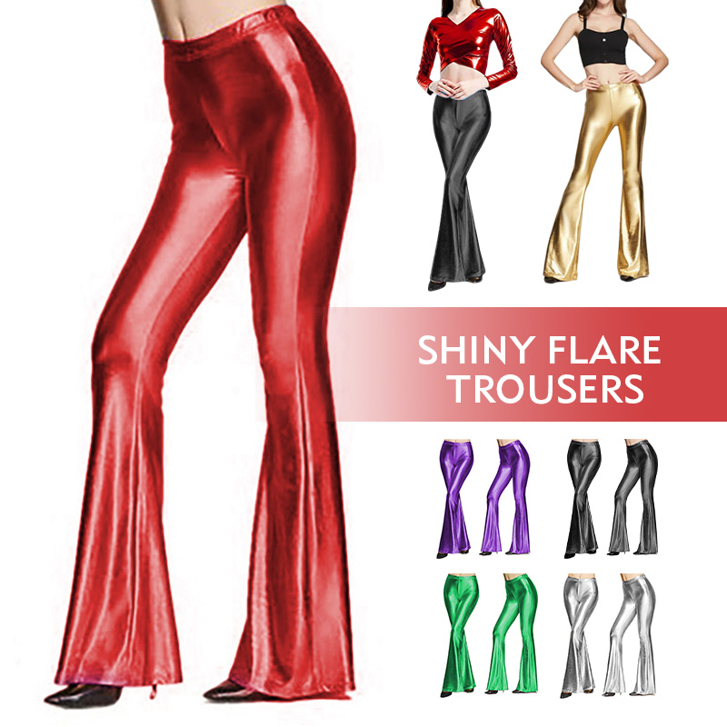 Женские блестящие брюки-клеш,  – обзор и цена Wide Leg Trouser 70S
