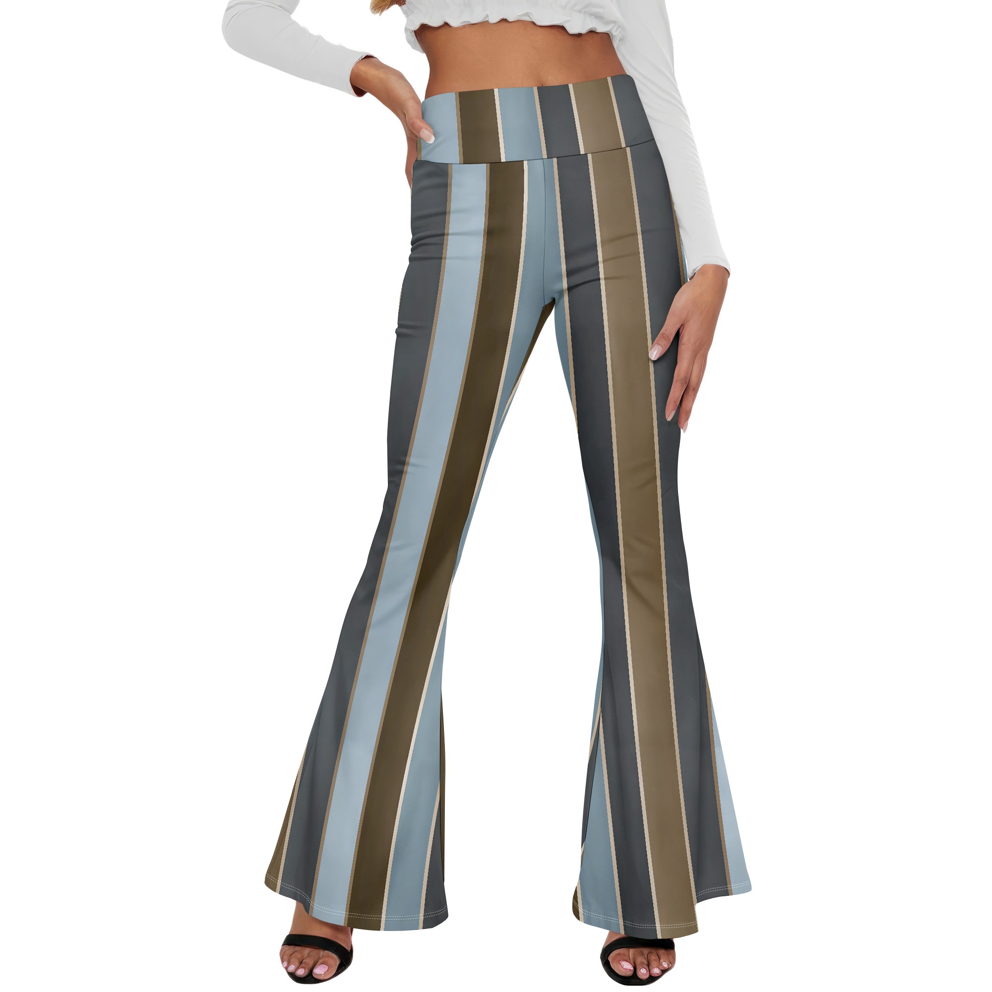 Полосатые брюки-клеш с высокой – обзор и цена Wide Leg Trouser 70S