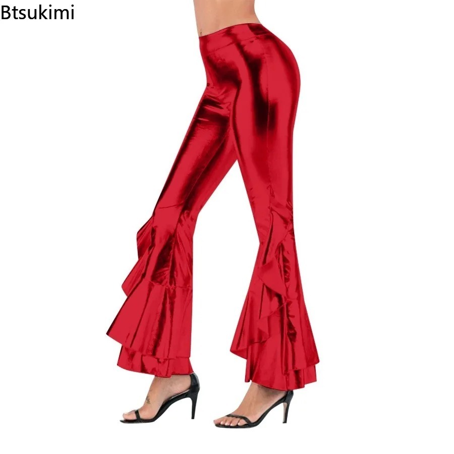 Женские блестящие брюки-клеш с – обзор и цена Wide Leg Trouser 70S