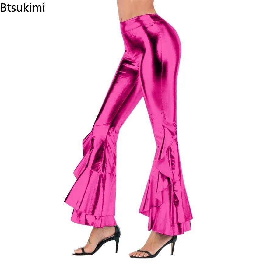 Женские блестящие брюки-клеш с – обзор и цена Wide Leg Trouser 70S