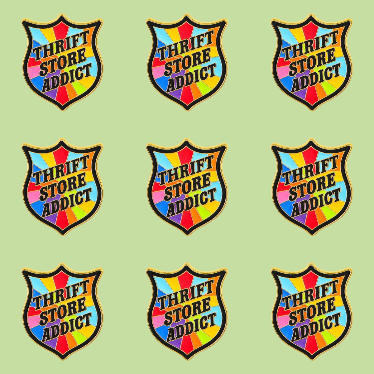 Набор из 9 штук: эмалевые знач – обзор и цена Thrift Vintage Fashion Usa