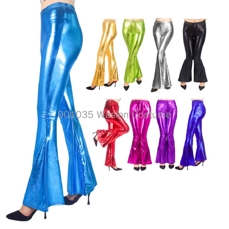 Женские блестящие брюки-клеш с – обзор и цена Wide Leg Trouser 70S