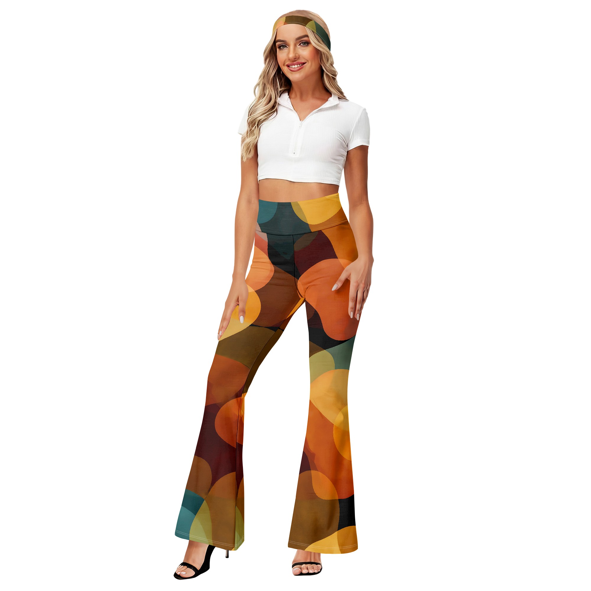 Широкие брюки с ретро-принтом, – обзор и цена Wide Leg Trouser 70S