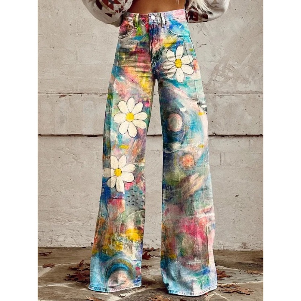 Женские милые ретро-брюки с пр – обзор и цена Wide Leg Trouser 70S